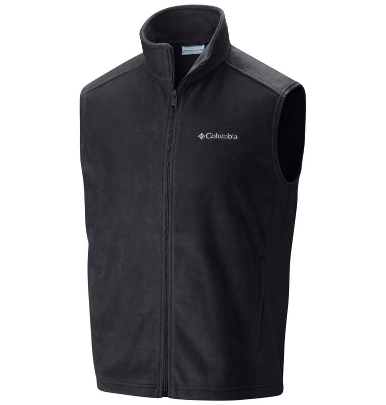 Men's Columbia Steens Mountain Fleece Vest Black | Plus Size CA-Q1035